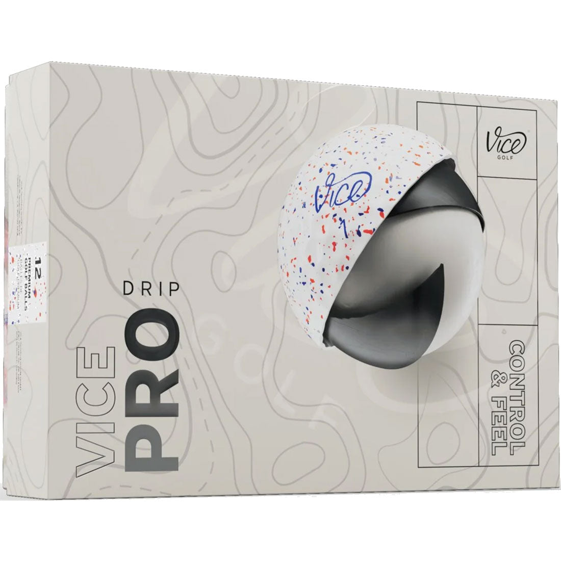 Vice Pro Drip Red/Blue Golf Balls